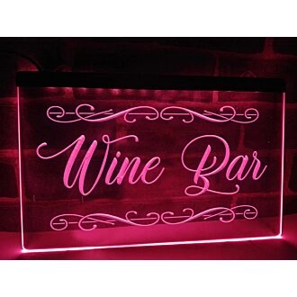 Wine Bar Hanging Neon Sign