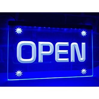 Open Hanging Neon Sign