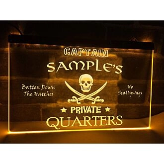 Captain's Private Quarters Hanging Neon Sign
