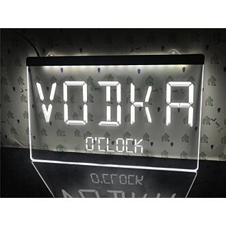 Vodka O'clock Hanging Neon Sign