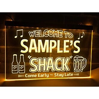 Welcome to My Shack Personalized Hanging Neon Sign