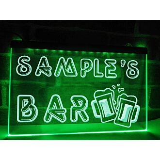 Your Bar Personalized Hanging Neon Sign