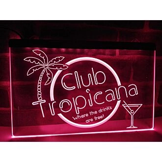 Club Tropicana Bar Hanging Neon Sign
