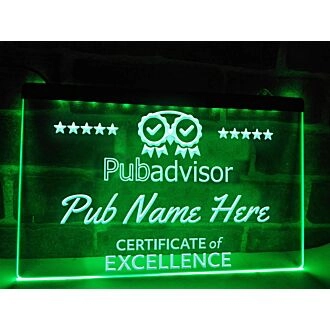 Pub Advisor Personalized Hanging Neon Sign