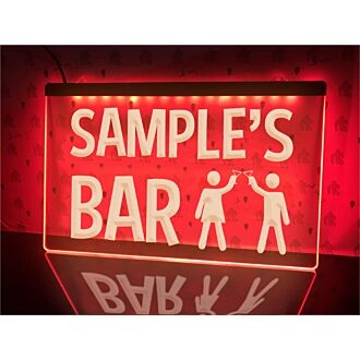 Cheers Bar Personalized Hanging Neon Sign