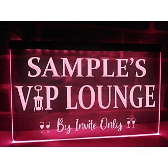 VIP Lounge Personalized Hanging Neon Sign