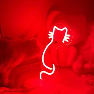 'Cat back' neon sign
