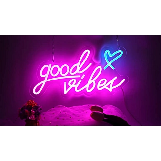 'Good Vibes' neon sign