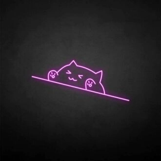 Glückliche Katze Neonschild