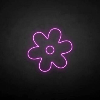 Kleines Blumen-Neonschild