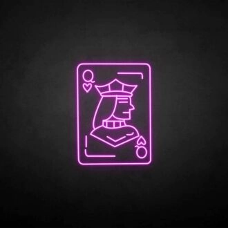 'Hearts Q' neon sign