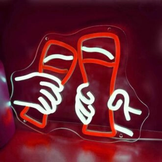 Großer Bierkrug Anstoß Bar Neonschild