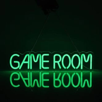 Game Room Fun Play Area Bright Neon Sign