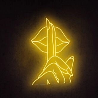 Geheimnis Lippen Neon Schild für mutige und einzigartige Dekoration.