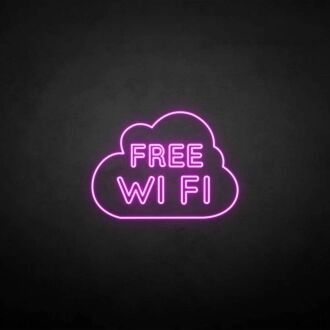 FREE WIFI' neon sign