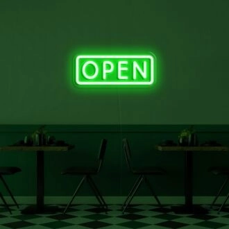 Open V2 Neon Sign for Welcoming Spaces