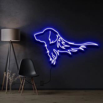 Golden Retriever Neon Sign for Dog Lovers and Pet Spaces