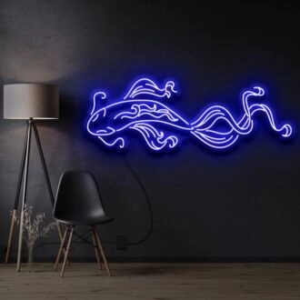 Koi Fish Neon Sign for Artistic and Tranquil Spaces