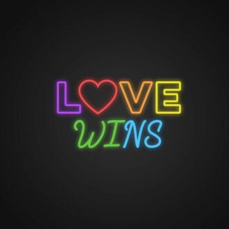 Love Wins Neon Sign for Positive and Loving Spaces