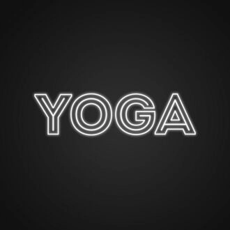Retro Yoga Sign Neon Sign for Yoga Studios and Relaxing Spaces