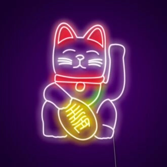 Chinese Cat Neon Sign for Lucky and Whimsical Decor