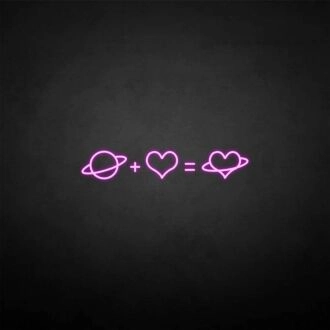 'Love Equation' neon sign
