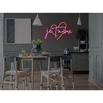 Je T'aime Neon Sign for Romantic and Loving Spaces