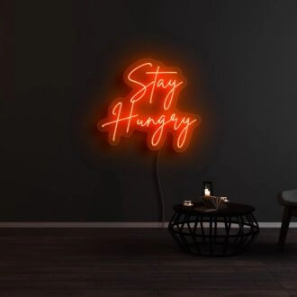 Stay Hungry Neon Sign for Motivational and Productive Spaces
