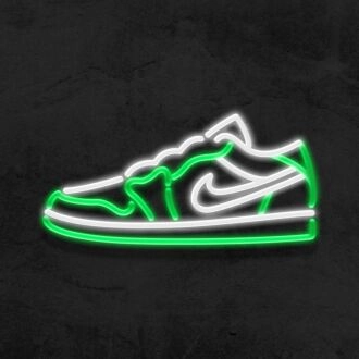 AJ1 Low Green Neon Sign für Sneaker-Enthusiasten