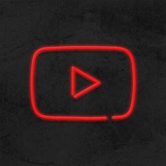Logo Youtube Neonzeichen für Inhaltsgestalter und Fans