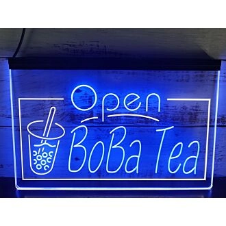 Boba Tea Dual LED Neon Sign for Refreshing and Fun Spaces