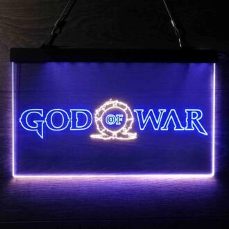 God of War Dual LED Neon Sign for Gaming Fans