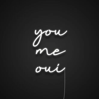 You Me Oui Neon Sign for Romantic and Loving Spaces