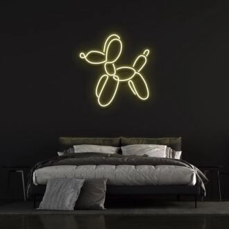 Dog Balloon Neon Sign for Fun and Whimsical Spaces
