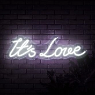 It's Love Neon Sign for Romantic and Loving Spaces