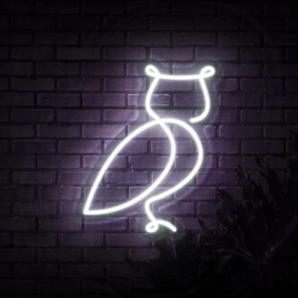 Owl Neon Sign for Nature and Whimsical Decor