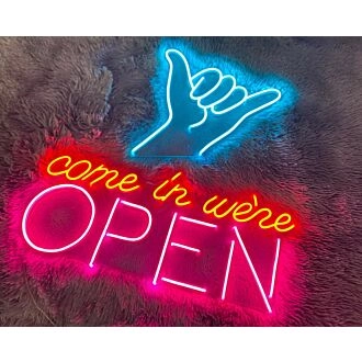 Come In We Are Open Neon Sign for Businesses and Shops