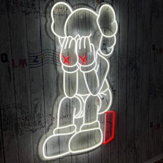 Crying Kaws Neon Sign for Artistic and Bold Spaces