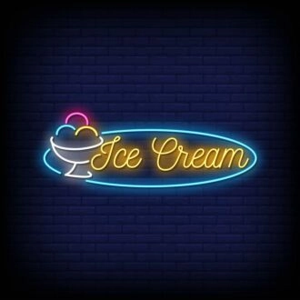 Ice Cream Shop Neon Sign for Sweet and Fun Spaces