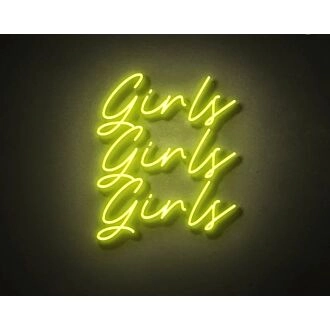 Girls Girls Girls Neon Sign LED for Fun and Playful Spaces