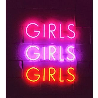Girls Girls Girls Neon Sign LED Sign Light for Fun and Playful Spaces