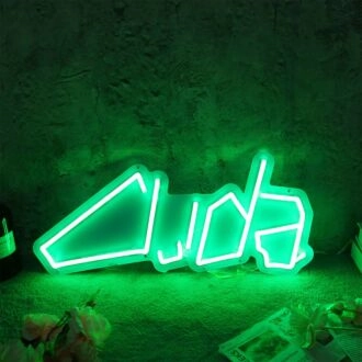 Cuda Green Neon Sign for Car Enthusiasts