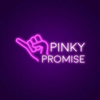 Pinky Promise Neon Sign for Friendship and Positive Spaces