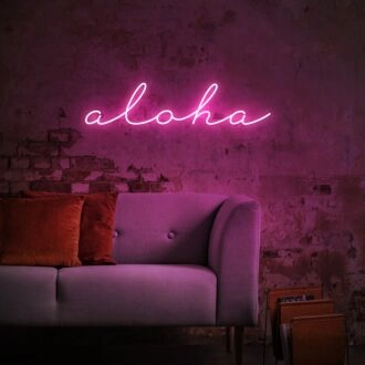 Hawaii Aloha Neon Sign for Tropical and Relaxing Decor