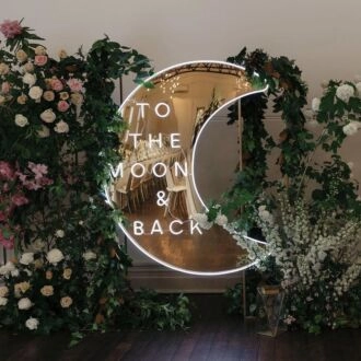 To The Moon And Back Neon Sign for Romantic and Inspirational Spaces
