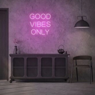 Good Vibes Only Neon Sign for Positive and Fun Spaces