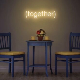 Together Neon Sign for Romantic and Positive Spaces