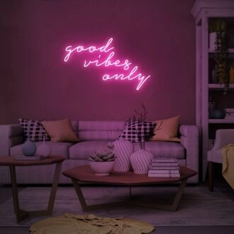 Good Vibes Only Neon Sign for Positive and Fun Spaces