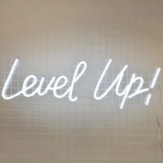 Level Up Neon Sign enhances gaming rooms with style
