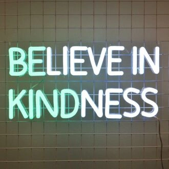 Believe In Kindness Neon Sign adds positivity to any space